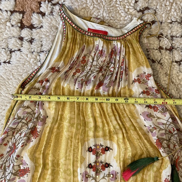 Anthropologie Yellow Floral Goddess Dress - Picture 8 of 12